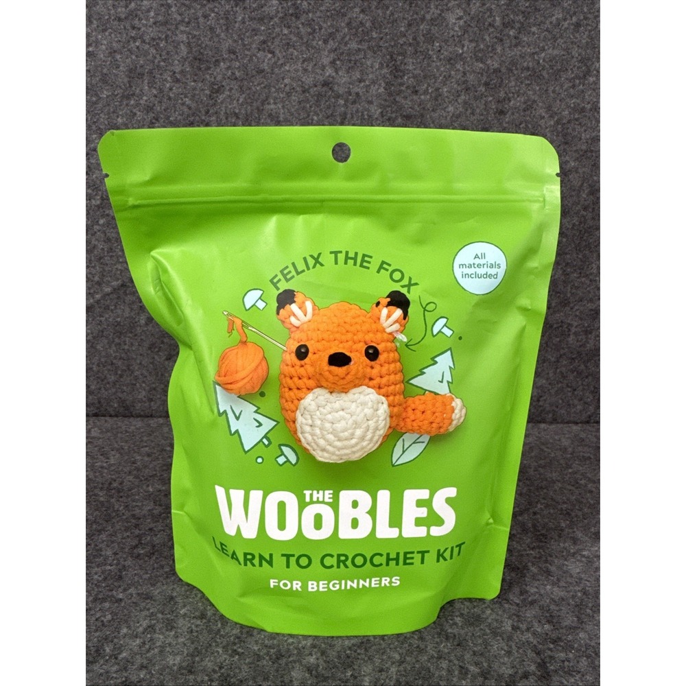 The Woobles Felix The Fox  Crochet Kit Beginner+ Complete New Sealed